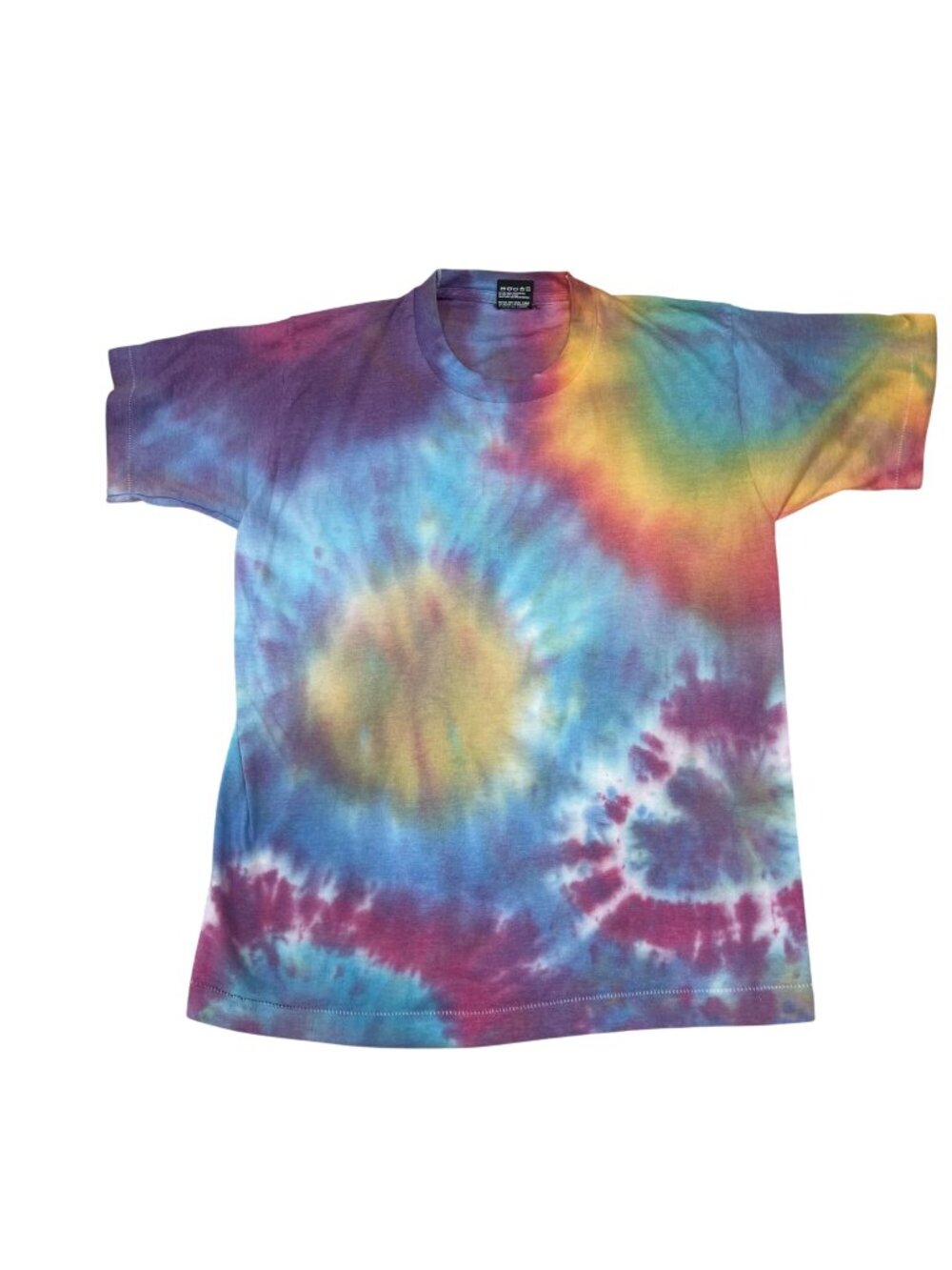 Vintage Fruit of the Loom Tie Dye T-Shirt Unisex Size Medium Single Stitch USA